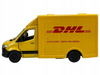 Mercedes DHL Auto Dostawcze Metalowe Kurier Pull Back Otwierane Tylne Drzwi