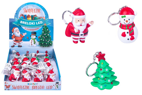 BRELOKI BOŻONARODZENIOWE ŚWIATŁO/DŹWIEK