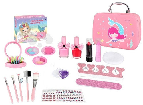 ZESTAW PIĘKNOŚCI KOSMETYKÓW MALOWIDŁA W KUFERKU DLA DZIEWCZYNEK