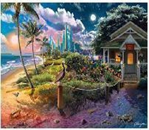 Diamentowa Mozaika Dom Na Plaży 30X40 Cm Kreatywne Diamenty