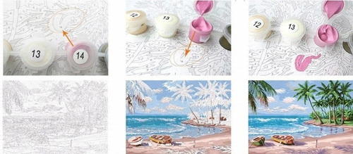 Malowanie Po Numerach Domi W Mieście Santorini 40X50 Rama