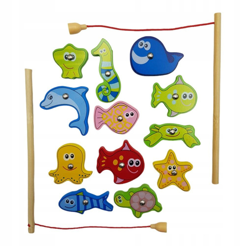 Tablica Kredowa + Gra Rybki 28 X 24 Cm W Skrzynce