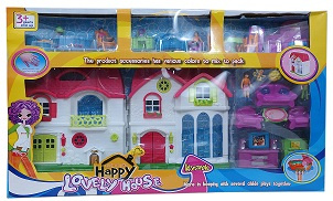 DOMEK DLA LALEK LOVELY WALIZKA ROZŁOŻONA + WANNA Z WODĄ  KARTON / 6