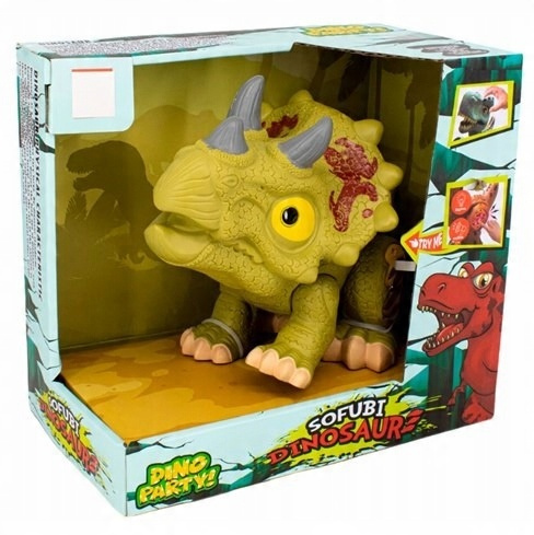 Dinozaura Triceratops Cartoon Prehistoria Efekty Świetlne oraz Dźwiękowe