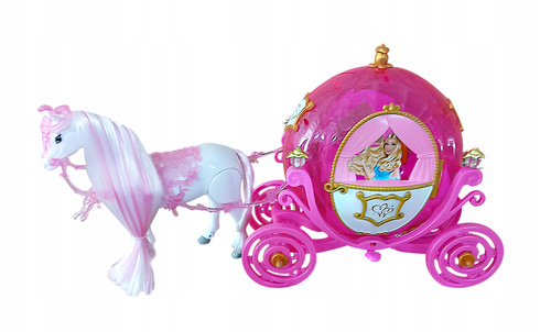 Kareta Księżniczki Dynia Z Koniem Chodzącym + Lalka