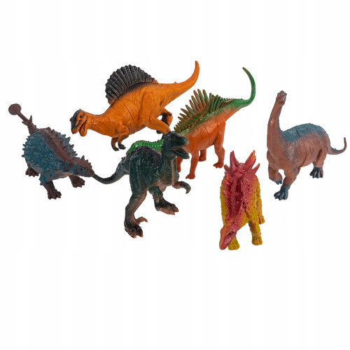 Figurki Dinozaurów Zestaw 6 Sztuk Świat Dinozaurów