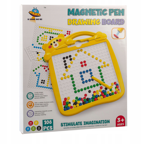 Magnetyczna Tablica Mozaika Układanka Kreatywna Dla Dzieci - 10 Szablonów