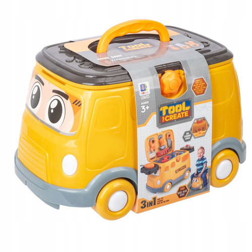 Jeździk Auto Van Warsztat z Narzędziami Akcesoria Zabawka 3 w 1
