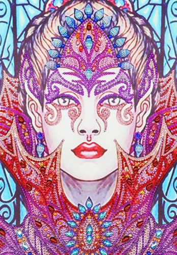 DIAMENTOWY HAFT MANDALA MOZAIKA KOBIETA 7D 30X40