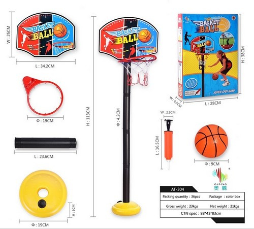 KOSZYKÓWKA NA STOJAKU 113 CM ZE STOJAKIEM NAPEŁNIANYM WODĄ KARTON NIEBIESKI PAK 18/36