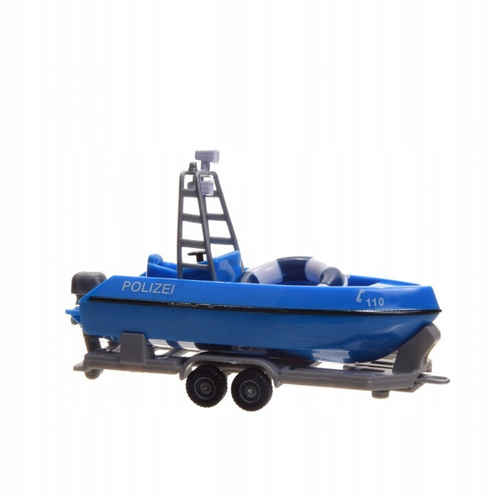 POLICJA MITSUBISHI PICK-UP METAL Z ŁODZIĄ DŹWIĘKI