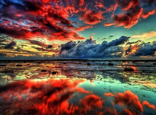 Malowanie Po Numerach Niebo Kolorowe 40X50 Cm Na Ramie Kreatywne