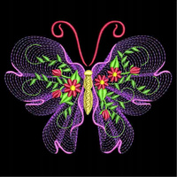 Mozaika Diamentowa 7d Haft Diamentowy Motyl Art 30x30