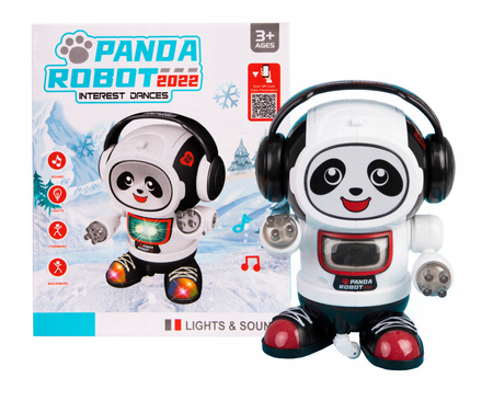 ROBOT PANDA W SŁUCHAWKACH