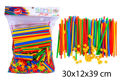 SŁOMKI KLOCKI KONSTRUKCYJNE 800 SZT DO BUDOWANIA
