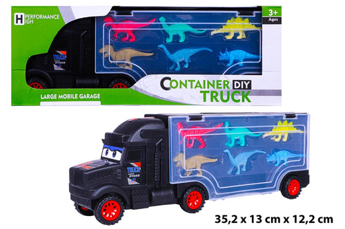 AUTO LAWETA TIR WALIZKA +6 FIGUREK DINOZAURÓW