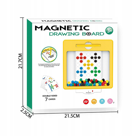 MAGNETYCZNA TABLICA MOZAIKA UKŁADANKA MONTESSORI DLA DZIECI KARTY