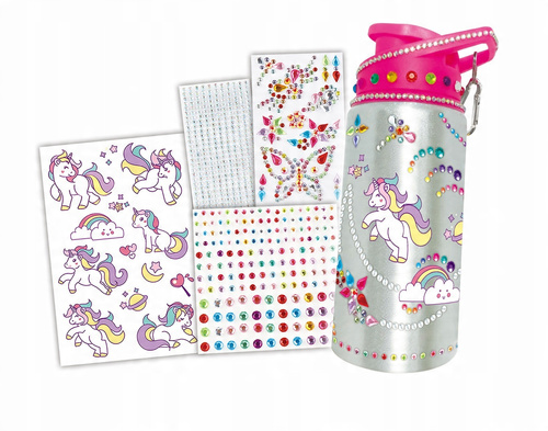 Bidon Butelka Zestaw Kreatywny Do Malowania Z Naklejkami Zdobieniami 500 Ml