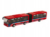 Autobus Miejski Duży Czerwony Metalowy Przegubowy 23 Cm Zabawka Dla Dzieci