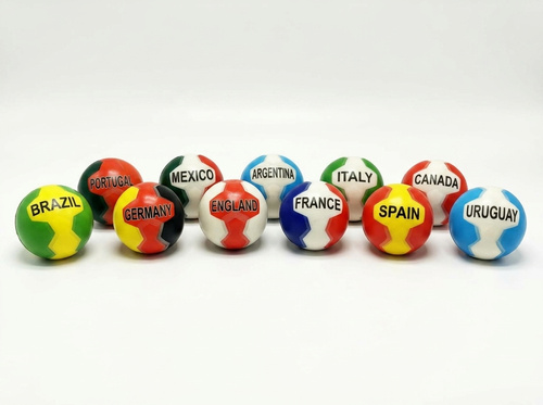 Piłeczki Miękkie Do Gniecenia i Rzucania Flagi Państw Mundial 7.6 Cm