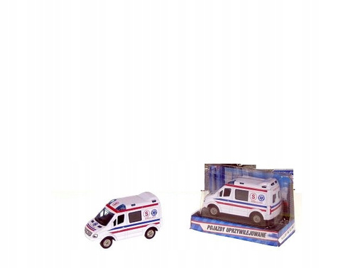 Ambulans Pogotwie Auto Karetka Metalowe 8 Cm Mini Van