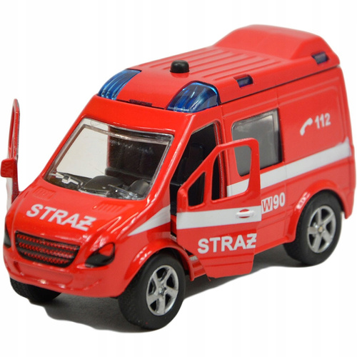 Samochód Straż Pożarna 11cm Z Dźwiękiem Małe Auto Resorak Dla Dzieci