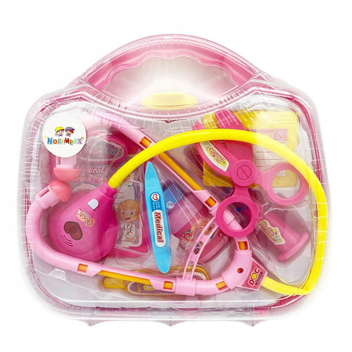 Zestaw Lekarski Dla Dzieci W Różowej Walizce Z Efektami Świetl/Dźwiękowe