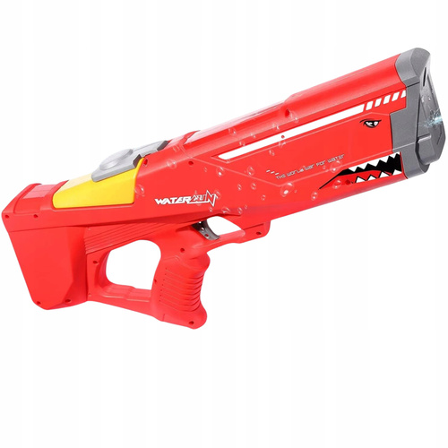 Pistolet Na Wodę Duży Rekin Czerwony Pojemność 500ml Zasięg 6-8 Metrów