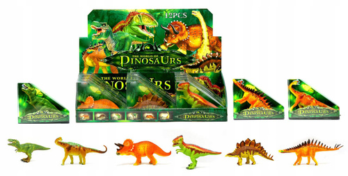 Figurka Model Dinozaura W Pleksie Trójkątna Realistyczny Zabawka