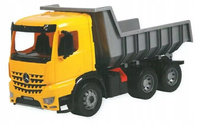 Duże Auto Wywrotka Żółta Mercedes Actros 3 osie Maxi Lena 63 cm Wytrzymała