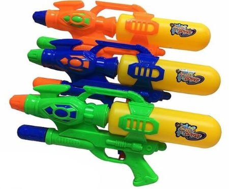 PISTOLET NA WODĘ 36 CM KOSMICZNY SUPER POWER, pak 120, 
mix trzech kolorów, 
wymiar produktu: 36,5 x 17 x 6 cm,
