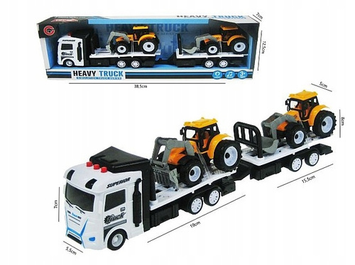Auto Metalowe Truck Laweta z Dwoma Pojazdami Wytrzymała