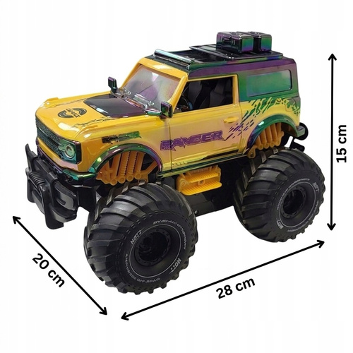Zdalnie Sterowane Auto Terenowe Car Off Road Żółte Pływa Po Wodzie