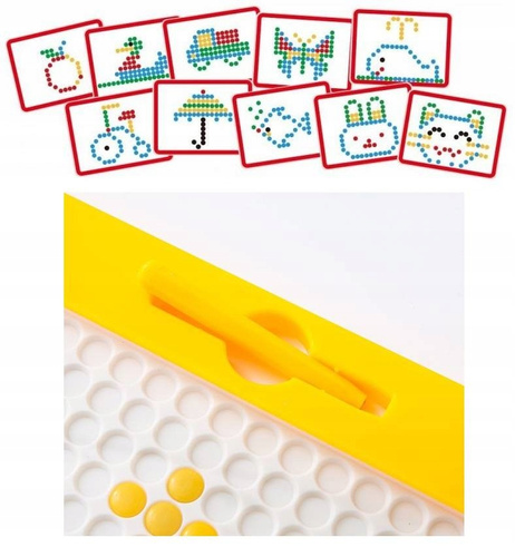 Tablica Mozaika Magnetyczna Guziczki Magpad Montessori Aż 31/31cm
