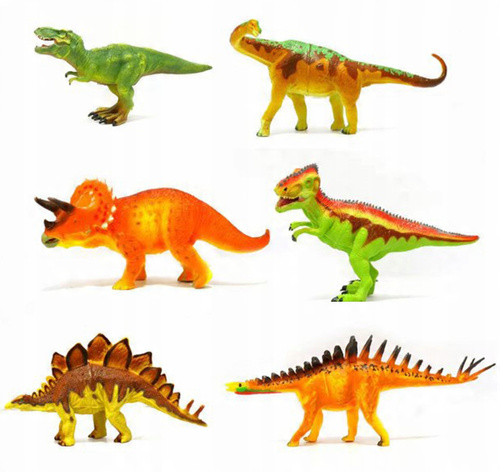 Figurka Model Dinozaura W Pleksie Trójkątna Realistyczny Zabawka