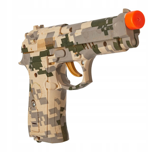 Pistolet Moro Z Dźwiękiem Wystrzału + Odznaką Blister