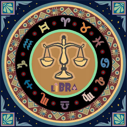 Mozaika Diamentowa 7d Haft Diamentowy Waga Znak Zodiak 30x30