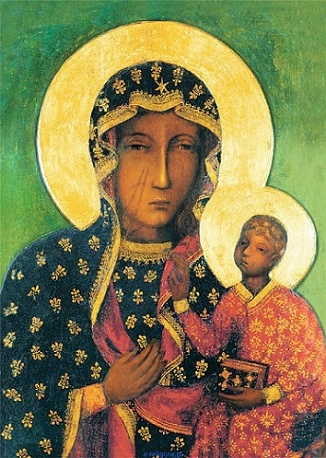 Diamentowa Mozaika Święta Matka Częstochowska 30x40Cm Kreatywne Diamenty