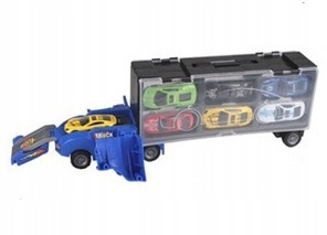 AUTO TRUCK LAWETA + 6 AUT SPORTOWYCH WALIZKA