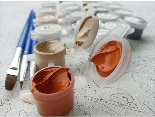 OBRAZ DO MALOWANIA PO NUMERACH DELFINY MIŁOŚĆ