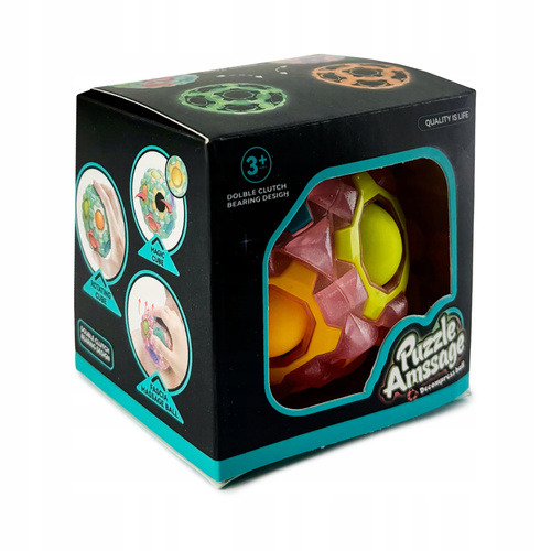 PIŁKA DO MASAŻU ĆWICZEŃ RELAKSUJĄCA ROLLER MASAŻER FLUORESTENCYJNA