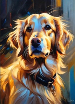 MALOWANIE PO NR. PIES GOLDEN RETRIEVER, PAK 15
40X50