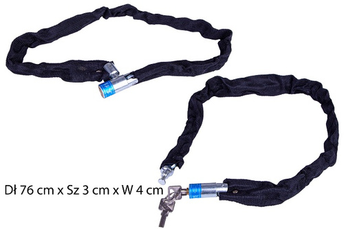 ZABEZPIECZENIE ROWEROWE ŁAŃCUCH DO ROWERÓW NA KLUCZYK