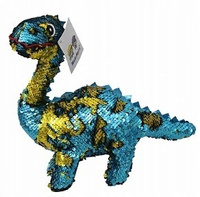 Pluszowy Dinozaur Smok Z Cekinowymi Łuskami Dla Dzieci Zabawka Przytulanka
