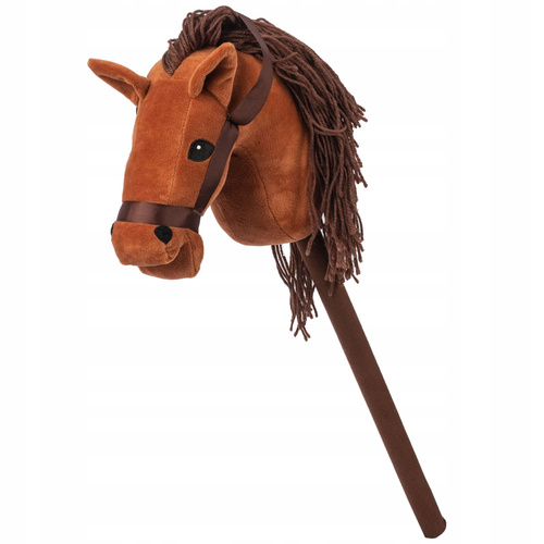 Pluszowa Głowa Konia Na Kiju Z Dźwiękiem Hobby Horse Zabawka Z Grzywą