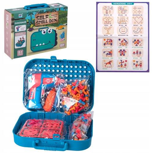 Klocki 3d Dinozaur Do Skrecania W Walizce Zabawa Manualna