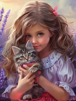 MALOWANIE PO NR. DZIEWCZYNA Z KOTEM FIOLETY PAK 15
40CMx50CM