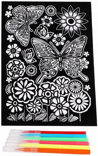 Duży Obraz Velvet Kolorowanka Malowanka Mandale Flamastry 28X38 Wzory