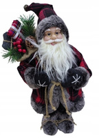 Figurka Ozdoba Świąteczna Bożonarodzeniowa Mikołaj Z Prezentami 45cm