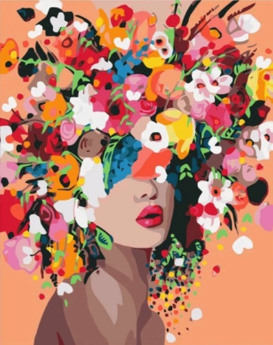 DIAMENTOWA MOZAIKA KOBIETA GŁOWA PEŁNA KWIATÓW PAK 30
30X40